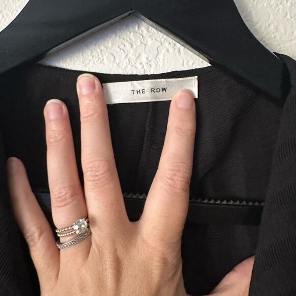 The Row Hania Belted Ruffled Crinkled-chiffon Gown in Black size XS / S - Picture 2 of 14